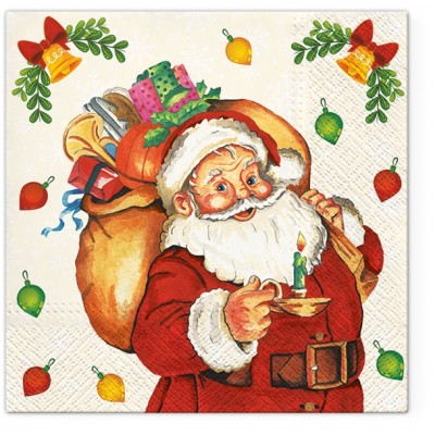 Servetele 33x33cm - Santa Claus with Gifts