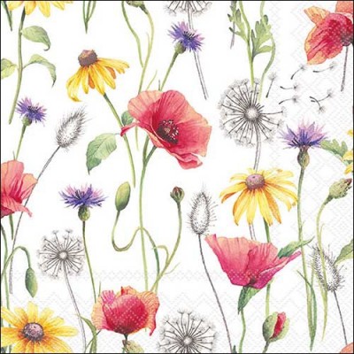 SERVETELE 33X33 CM - POPPY MEADOW