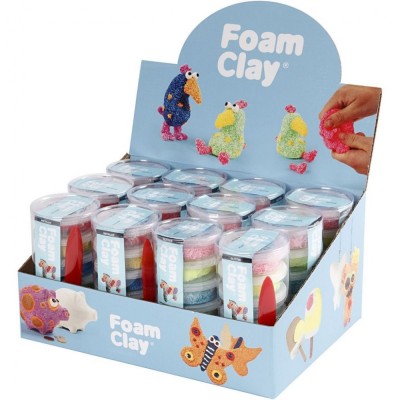 SET PLASTILINA FOAM CLAY - CULORI METALICE SI CU SCLIPICI