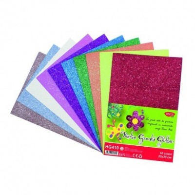 Hartie gumata glitter HG410 20x30cm Daco - diverse culori