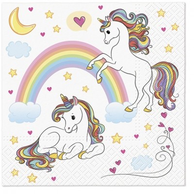 SERVETELE 33X33CM - RAINBOW PARTY