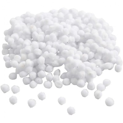 POMPOMS D:5MM - ALB - 550BUC/SET