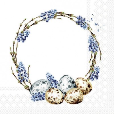 SERVETELE 33X33CM - MUSCARI WREATH