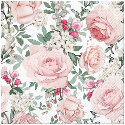 SERVETELE 33X33CM - GORGEOUS ROSES