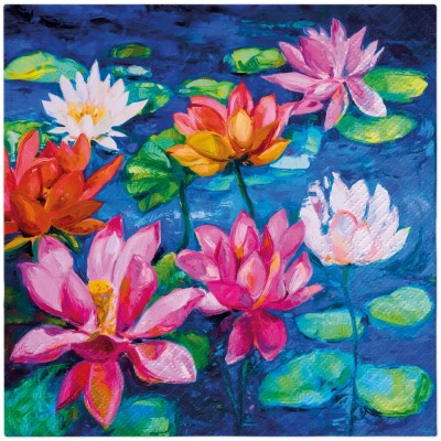 SERVETELE 33X33CM - LILY POND