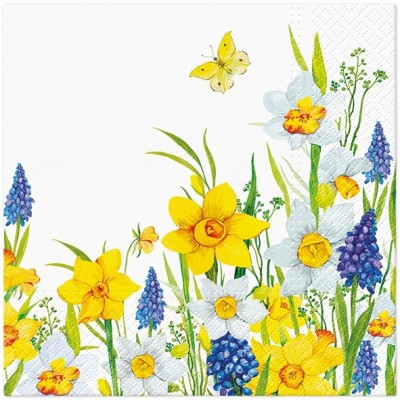 SERVETELE 33X33CM - SPRING DAFFODILS